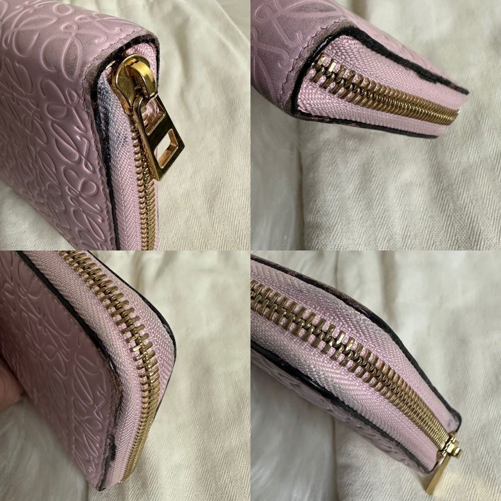 💯Authentic LOEWE PINK EMBOSSED  Long WALLET 🍀 - Picture 8 of 16